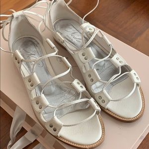 White Gladiator Flat Sandal